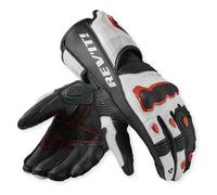 REV'IT! Revit Quantum 3 Guanti da moto, nero/bianco/rosso neon, M