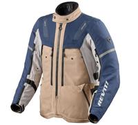 REV'IT! Revit Sand 5 H2O Adventure Giacca in tessuto da motociclista da uomo, sabbia/blu, impermeabile, L, Sabbia/blu, L