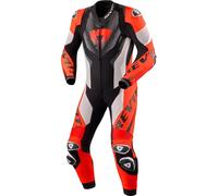 Revit Hyperspeed 3, tuta in pelle 1pz. traforata 56 male Grigio Chiaro/Rosso Fluo/Nero