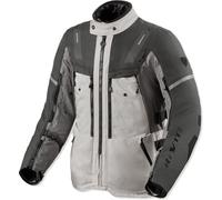 Revit Sand 5 H2O Giacca tessile da moto, nero-grigio-argento, taglia 4XL per maschi