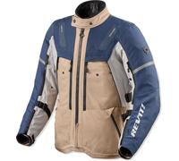 Revit Sand 5 H2O Giacca tessile da moto, blu-beige, taglia S per maschi