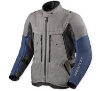 Revit Sand 5 H2O Giacca tessile da moto, Grigio chiaro/grigio scuro, Taglia S