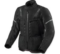 Revit Sand 5 H2O Giacca tessile da moto, nero-grigio, taglia 4XL per maschi