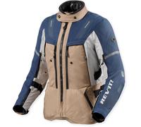 Revit Sand 5 H2O impermeabile Giacca tessile moto da donna, blu-beige, taglia 34 per donne
