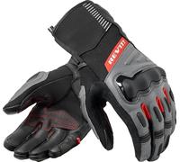 Revit Sand 5 H2O Guanti da moto impermeabili, nero/grigio/rosso, XL