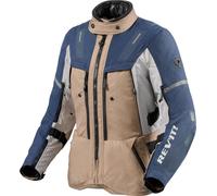 Revit Sand 5 H2O impermeabile Giacca tessile moto da donna, blu-beige, taglia 46 per donne