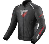 Revit Sprint H20 Giacca tessile moto, nero/rosso neon, Taglia M