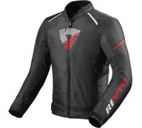 Revit Sprint H20 Giacca tessile moto, nero/rosso neon, Taglia S