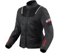 Revit Tornado 4 H2O impermeabile Giacca tessile moto da donna, nero/antracite/rosso, Taglia 36