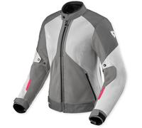 Revit Torque 3 Backprint H2O Giacca tessile impermeabile per motociclette, grigio/rosa, Taglia 42