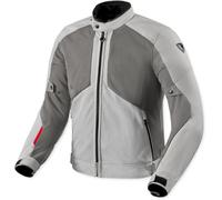 Giacca da moto Revit Torque 3 H2O grigio chiaro-rosso L