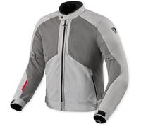 Revit Torque 3 H2O Giacca tessile da motocicletta impermeabile, Grigio/rosso chiaro, Taglia L