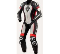 REV'IT! Tuta da moto Xena 4 in pelle traforata Donna Bianco-Rosso Fluo 38