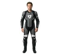 Revit Control Tuta in pelle da moto di un pezzo, Bianco/nero, Taglia 54