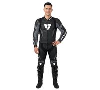 Revit Argon 3 Logo Tuta in pelle da motociclista a due pezzi perforata, Taglia 54