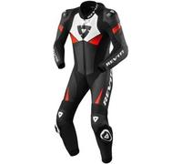 Rev'it Tuta Intera In Pelle Revit Argon 2 Nero Rosso UOMO 54