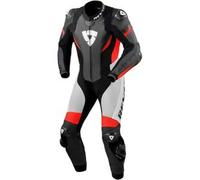 Revit Control Tuta in pelle da moto di un pezzo, nero-bianco-rosso, taglia 48 per maschi