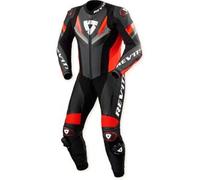 Rev'it Tuta Intera In Pelle Revit Quantum 3 Antracite Neon Rosso UOMO 48