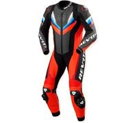 Revit Quantum 3 Tuta in pelle da moto monopezzo traforata, nero-rosso, taglia 50 per maschi
