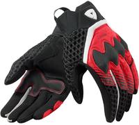 REV'IT! Guanti Moto Donna Veloz – Nero/Rosso – Taglia XS