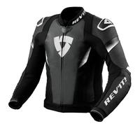 Revit Control giacca in pelle moto traforata, Bianco/nero, Taglia 56