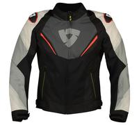 Revit Quantum 3 Air Giacca tessile da moto, nero/grigio/rosso, Taglia XL