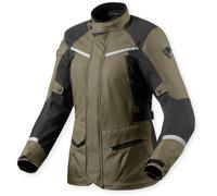 Revit Voltiac 3 H2O Giacca tessile moto da donna, Verde/Grigio, Taglia 36