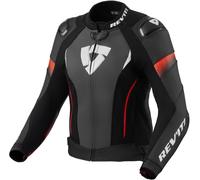 Revit Xena 4 PRO Giacca in Pelle da Moto da Donna, Nero/Rosso, 40