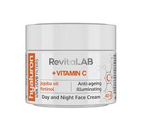 RevitaLAB Hyaluron Anti-Aging Day and Night Cream, Enriched with Vitamins A, B3, B5, E, C, Jojoba Oil, and UV Filters for Ages 40 - 55, 50 ml