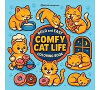 Revive Coloring Books Bold & Easy Comfy Cat Life Coloring Book (Tascabile)