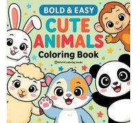 Revive Coloring Books Bold & Easy Cute Animals Coloring Book (Tascabile)