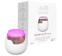 Revive LED Technologies Lux Collection Soniqué - Mini spazzola sonica per la pulizia del viso, con terapia della luce rossa e blu, riduce la comparsa di acne e rughe