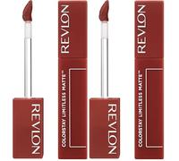 Revlon ColorStay Limitless Matte Liquid Lipstick, Rossetto Liquido Opaco, Arricchito con Triplo Acido Ialuronico, Formula 100% Vegana, Ultra Resistente, Real Deal 013, 5 ml (Confezione da 2)
