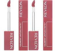 Revlon ColorStay Limitless Matte Liquid Lipstick, Rossetto Liquido Opaco, Arricchito con Triplo Acido Ialuronico, Formula 100% Vegana, Ultra Resistente, 006 Manifest (Confezione da 2)