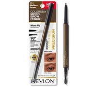 Revlon ColorStay Micro Eyebrow Pencil with Built In Spoolie Brush, Infused with Argan and Marula Oil, Waterproof, Smudgeproof, 454 Medium Brown (confezione da 1)