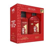REVLON PROFESSIONAL UniqOne - Kit per la cura dei capelli, 150 ml, spray anti-crespo con protezione dal calore e shampoo, 230 ml, per capelli setosi, lucidi e ben pettinabili, vegani