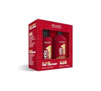 REVLON PROFESSIONAL UniqOne - Kit per la cura dei capelli, 150 ml, spray anti-crespo con protezione dal calore e shampoo, 230 ml, per capelli setosi, lucidi e ben pettinabili, vegani