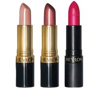 Revlon Super Lustrous 3-teiliges Lippenstift-Geschenkset, High Impact Multi-Finish in Cream Pearl & Matt, 755 Bare It All (Creme), 610 Gold Pearl Plum