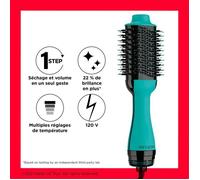 REVLON Teal Blue Pennello per asciugatura e styling - Tecnologia ionica - 2 velocità - Blu