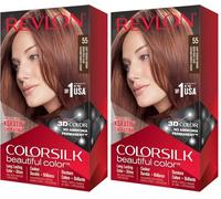 Revlon Tintura per Capelli, Colorsilk Tinte, 200 gr, 55-Rojizo Claro (Confezione da 2)