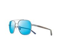 Revo Occhiali da sole Harrison: Lenti in Cristallo Polarizzato con Montatura Navigator in Metallo, Montatura Gunmetal con Lenti Blu