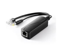 REVODATA 2.5G PoE Splitter 12V/2A, Spina DC 5.5 * 2.1mm, 48V PoE a DC 12V/2A 24W Uscita, Ethernet 2.5Gbps Conforme IEEE802.3af/at, Plug and Play per Telecamere IP, Casa Intelligente