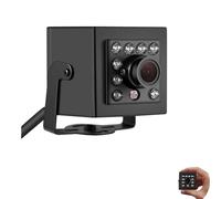REVODATA 4MP POE Telecamera IP, piccola telecamera di sicurezza per interni, visione notturna a infrarossi invisibile LED a 940nm, 3,6mm obiettivo 75° FOV Camera CCTV, visione remota P2P (I708-P-HS4)