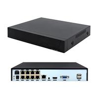REVODATA 8CH Poe NVR, videoregistratore di Rete Poe (HD 1080P/3MP/4MP/5MP) per la sorveglianza del Sistema di Sicurezza Domestico, 8 canali Poe per Telecamera IP, Non Include HDD (POE4008ES)