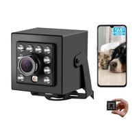 REVODATA Mini 5MP POE Telecamera, 940nm Invisibile IR LED Visione Notturna, 3.6mm Lens(75° FOV), 5 Megapixels@20fps, Ultra HD IP Cam Sorveglianza Domestica Interna, Visualizzazione Remota (I708-POE)