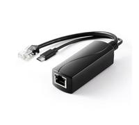REVODATA PoE Splitter Gigabit 36W 12V/3A, uscita PoE a TYPE-C 12V/3A, Gigabit Ethernet conforme a IEEE802.3bt, Plug and Play