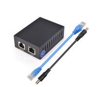 REVODATA Separatore Poe Industriale Gigabit, Uscita DC 24V, Conforme a IEEE802.3af/at/BT 50W, Adattatore Separatore Power Over Ethernet 10/100/1000Mbps per Telecamere IP e Terminali Non-Poe (PS2450G)