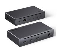 Revodok Max 208 Dock Thunderbolt 4 40Gbps 15W Unico 8K30Hz Doppio Display 4K60Hz 8 in 1 Docking Station con Tre TBT4 Multi USB 3.2 10Gbps Adattatore Ethernet Gigabit DC 140W Alimentato - Nouvo