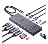 Revodok Pro 3121 10Gbps Hub USB C Doppio HDMI 4K60Hz DisplayPort 4K120Hz 12 In 1