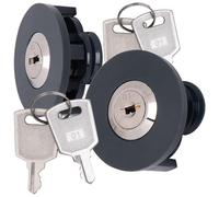 revolt protezione presa elettrica: Set da 2 pezzi Serrature per prese elettriche, Adatto per prese di corrente con contatto di protezione, 2 serrature con 2 chiavi ciascuna (blocco presa)